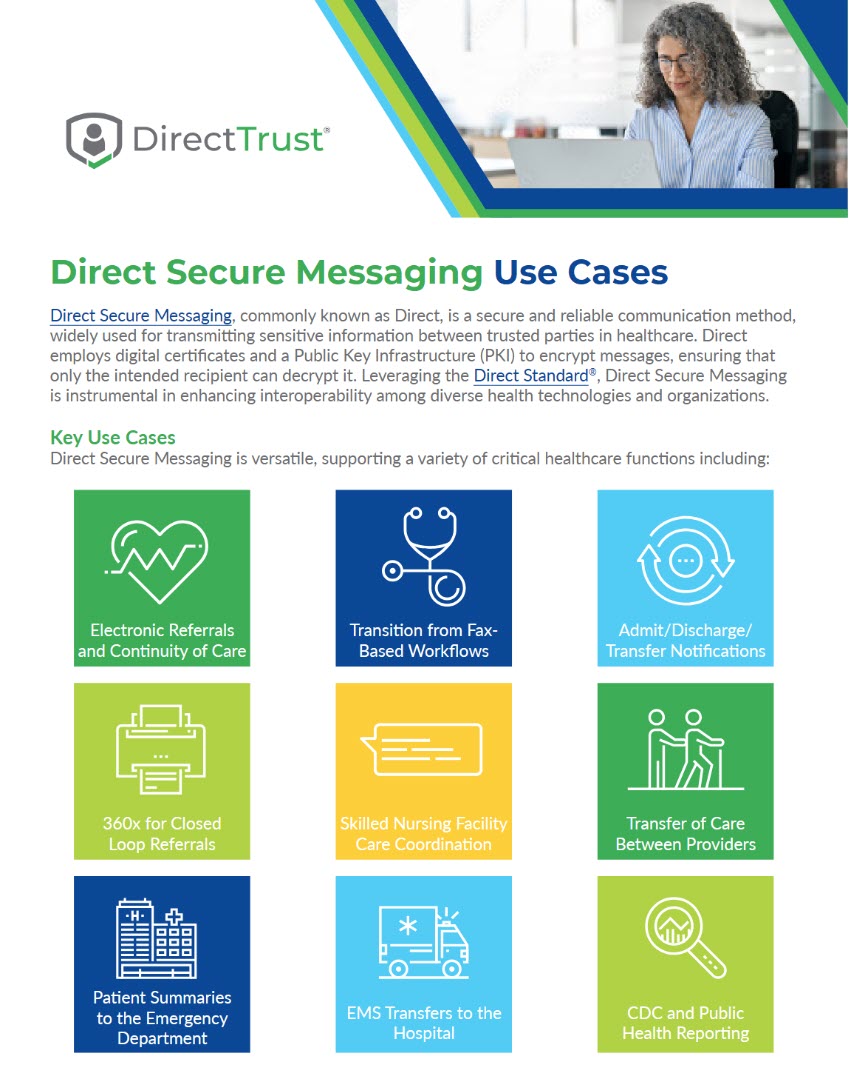 Direct Secure Messaging Use Cases